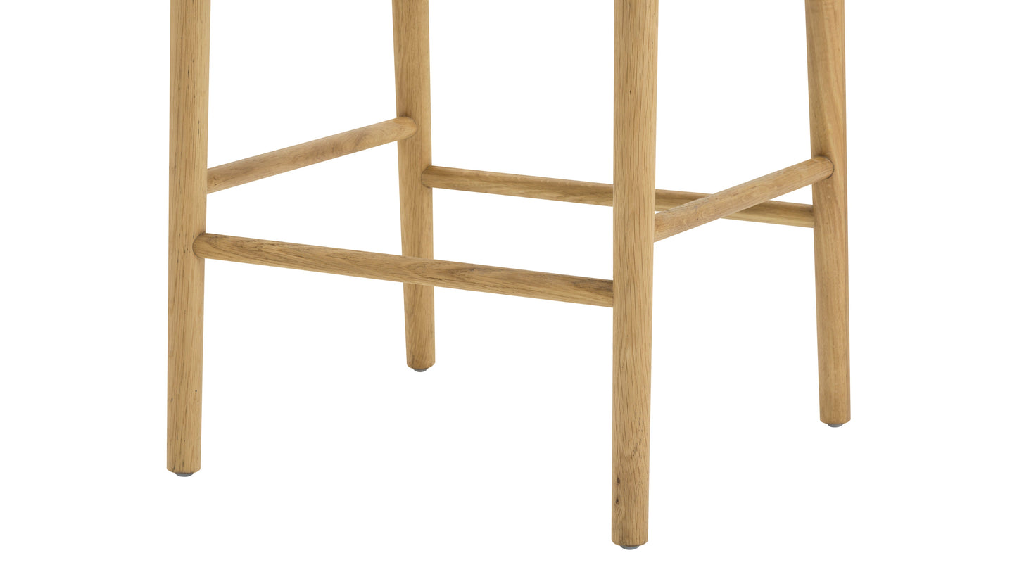 Count On Me Counter Stool, Oak, Black Seat