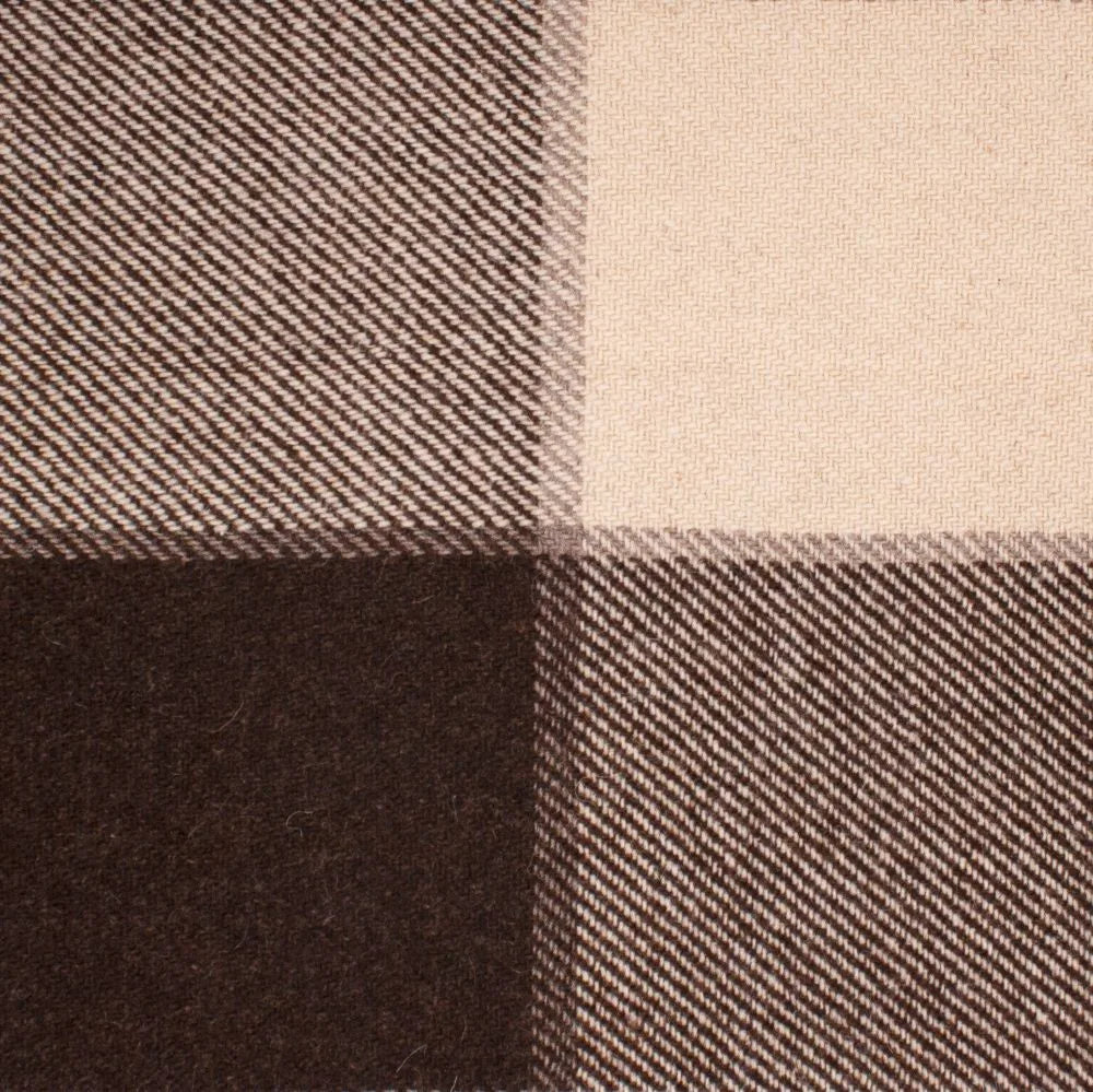 Plaid Virgin Wool Blanket / Style 01