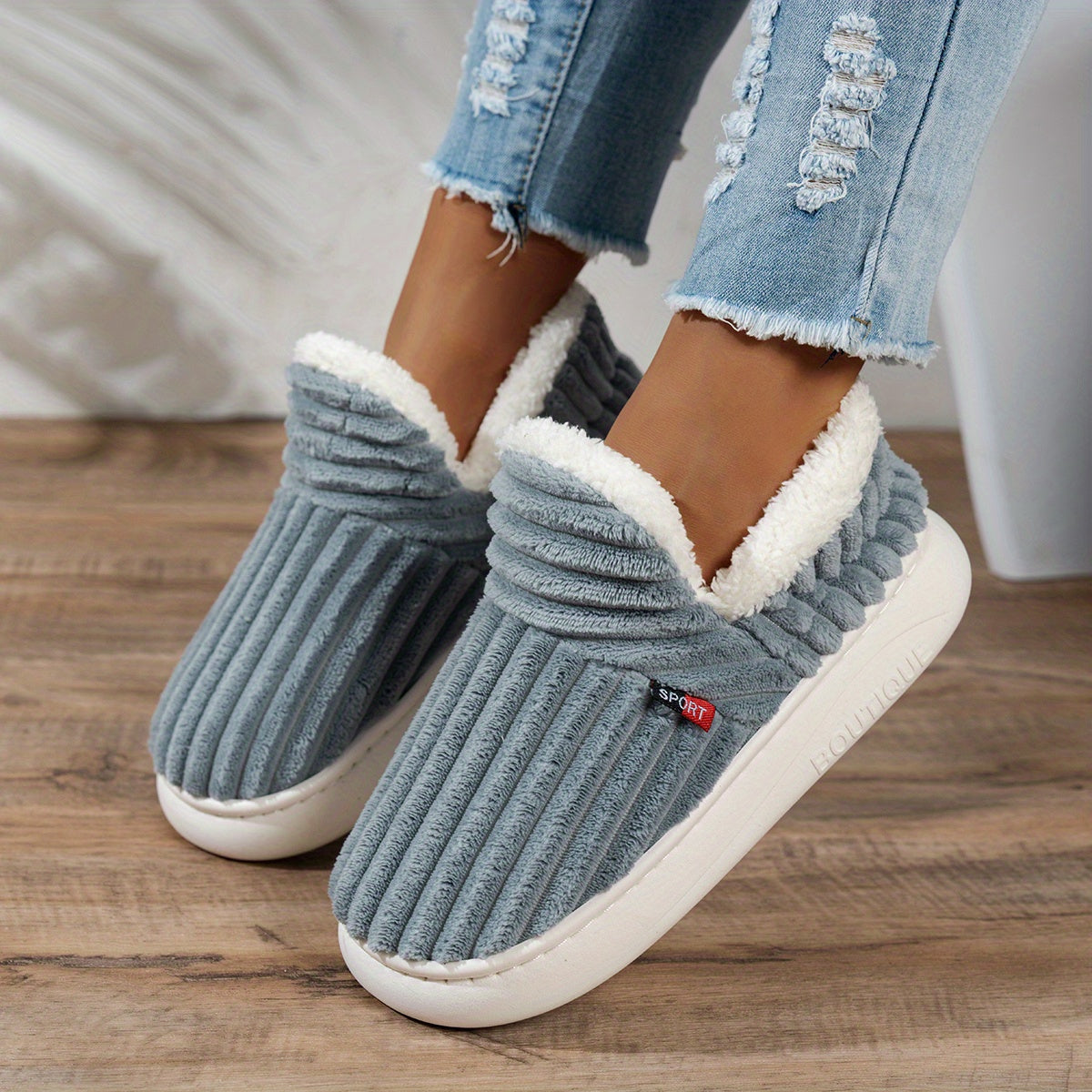Bianca | Pantofole in peluche CozyStep
