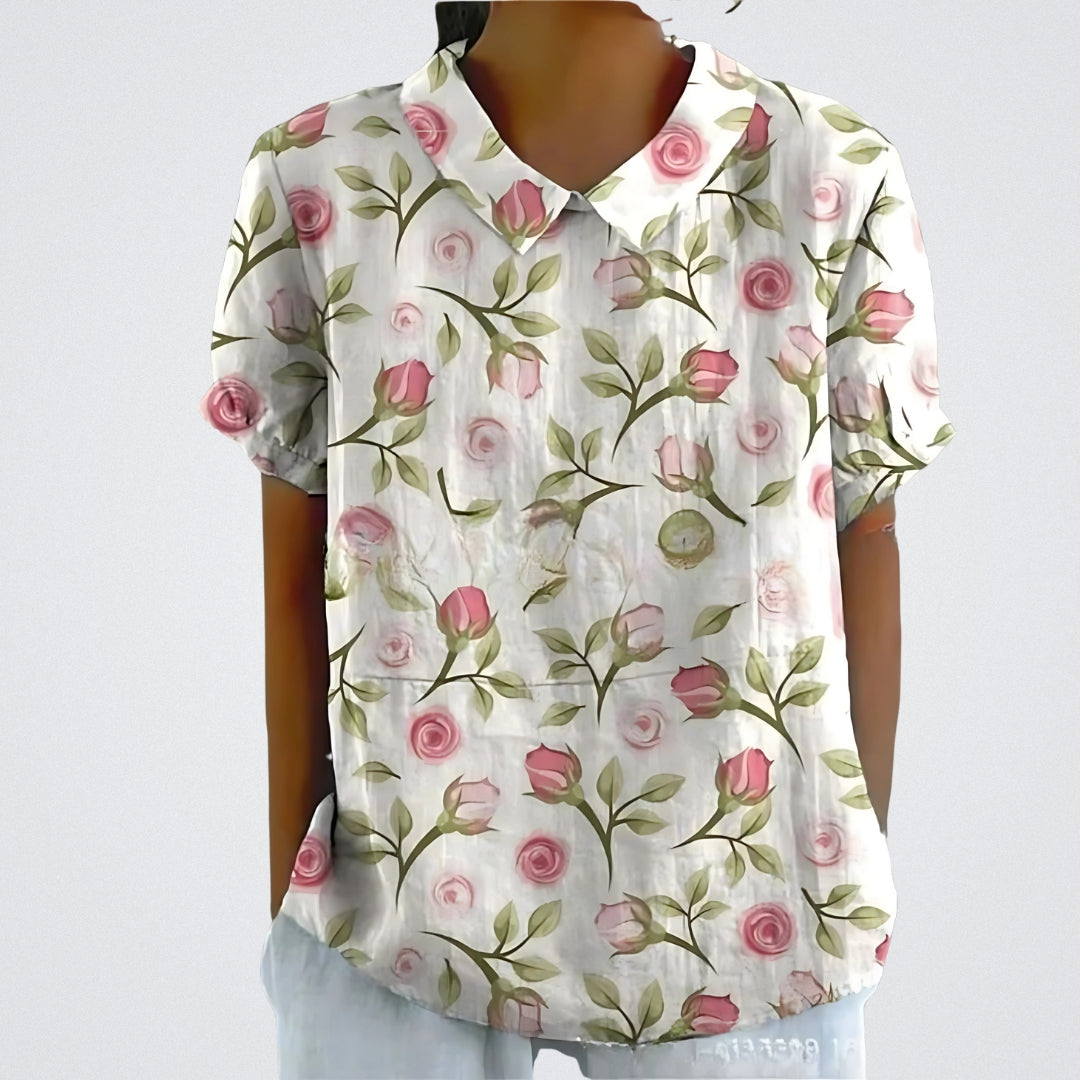 FABIANA|BLUSA FLOREALE ELEGANTE