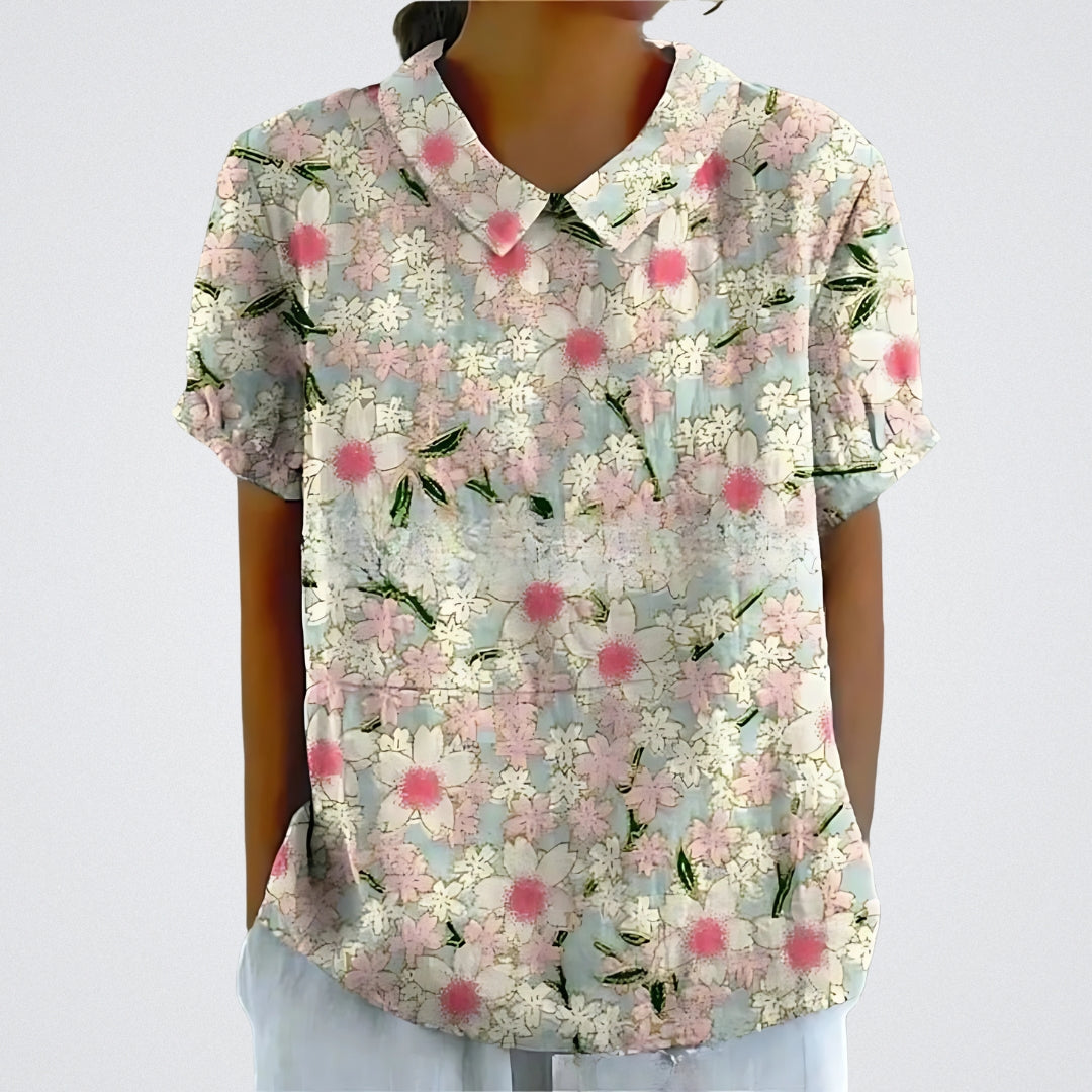 FABIANA|BLUSA FLOREALE ELEGANTE