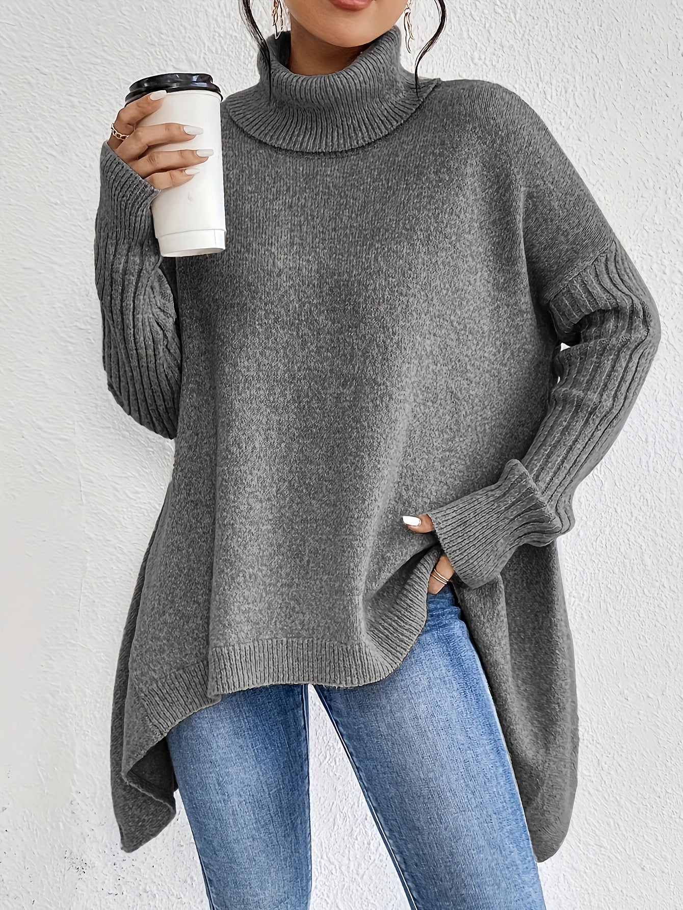 ODETTE™|MAGLIONE DOLCEVITA OVER