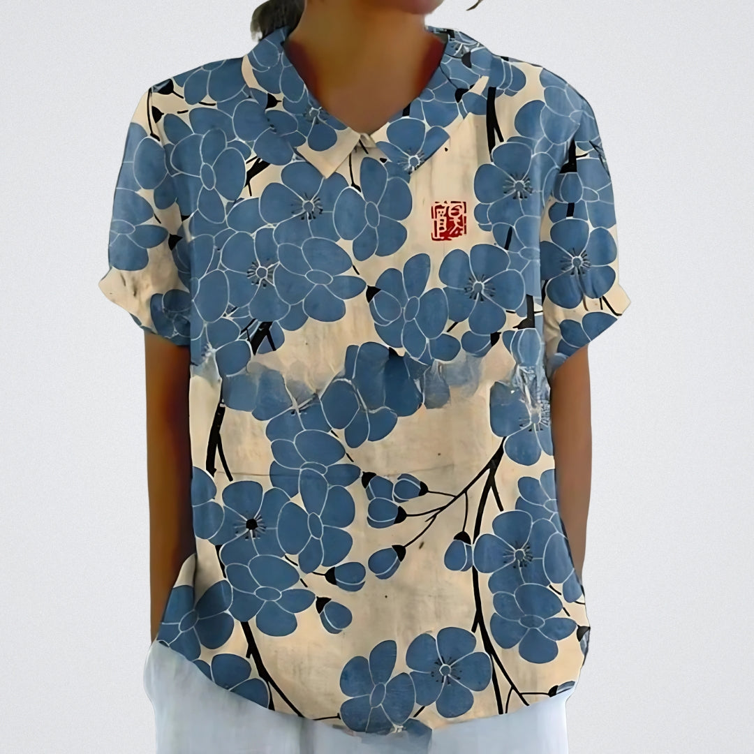 FABIANA|BLUSA FLOREALE ELEGANTE
