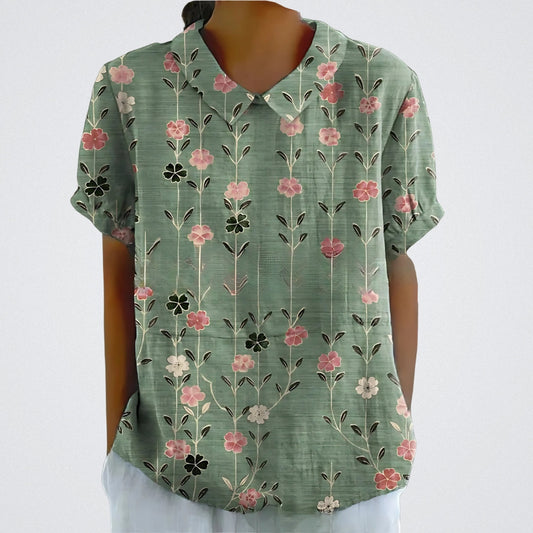 FABIANA|BLUSA FLOREALE ELEGANTE