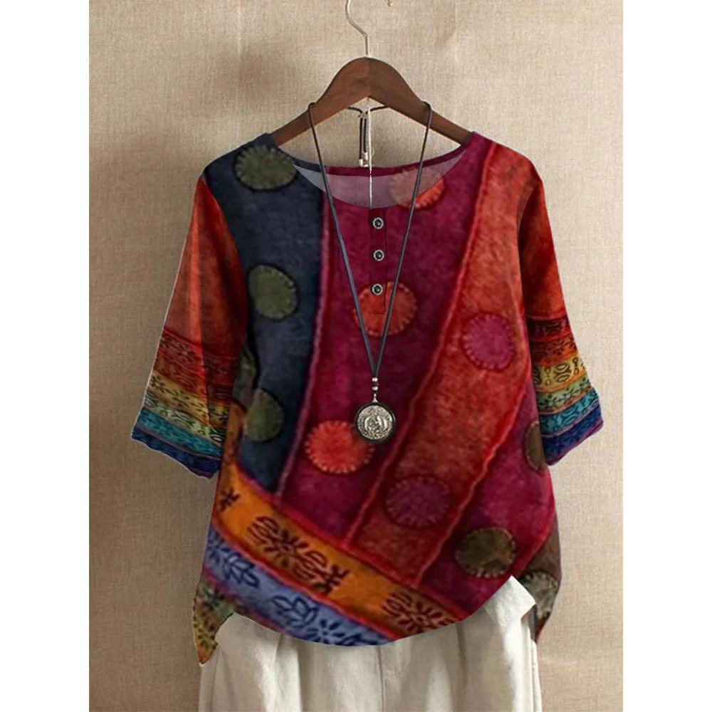 FLORIANA|TOP BOHO COLORATO