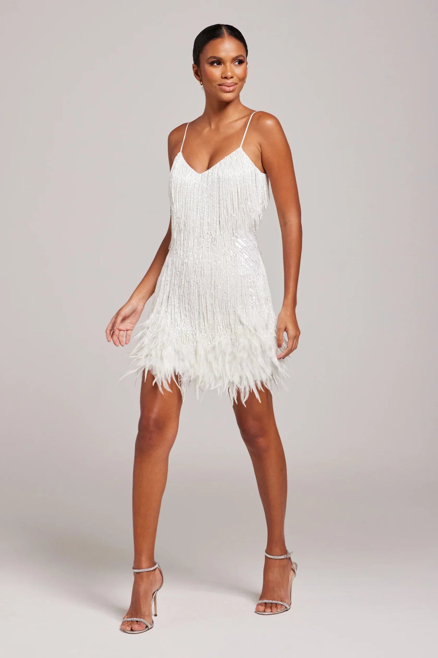 MIRELLA|MINI ABITO CON PIUME
