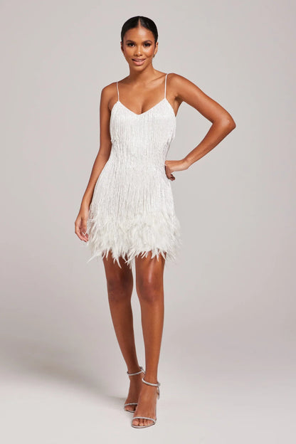 MIRELLA|MINI ABITO CON PIUME