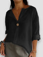 SOFIA|BLUSA CASUAL CON SCOLLO A V