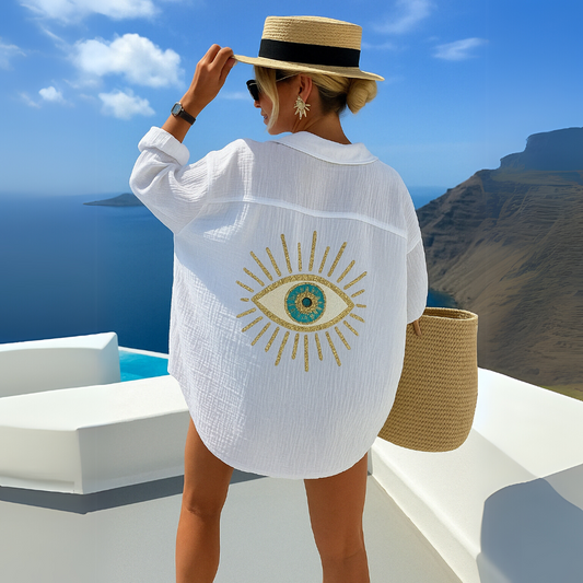 ANNEMIEK|Blusa Casual Stile Ibiza