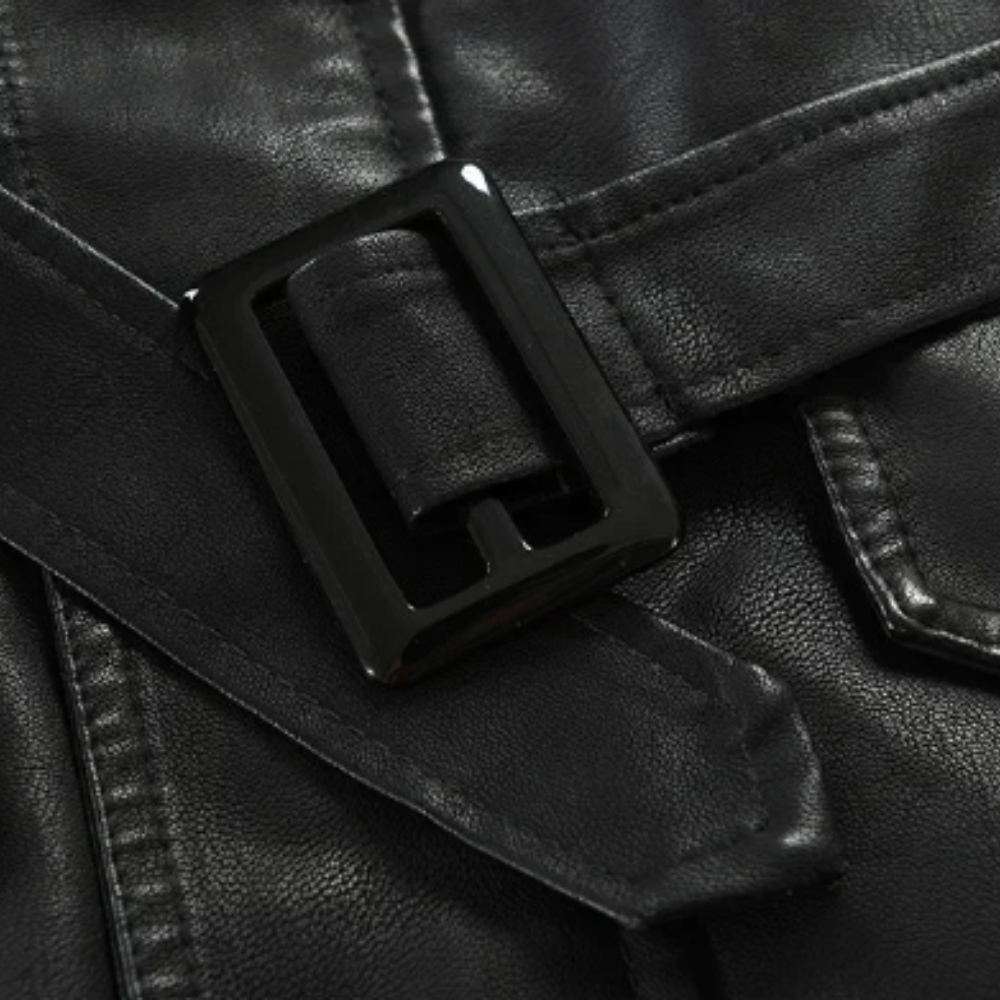 ANDRE™|GIACCA LUNGA ELEGANTE BIKER