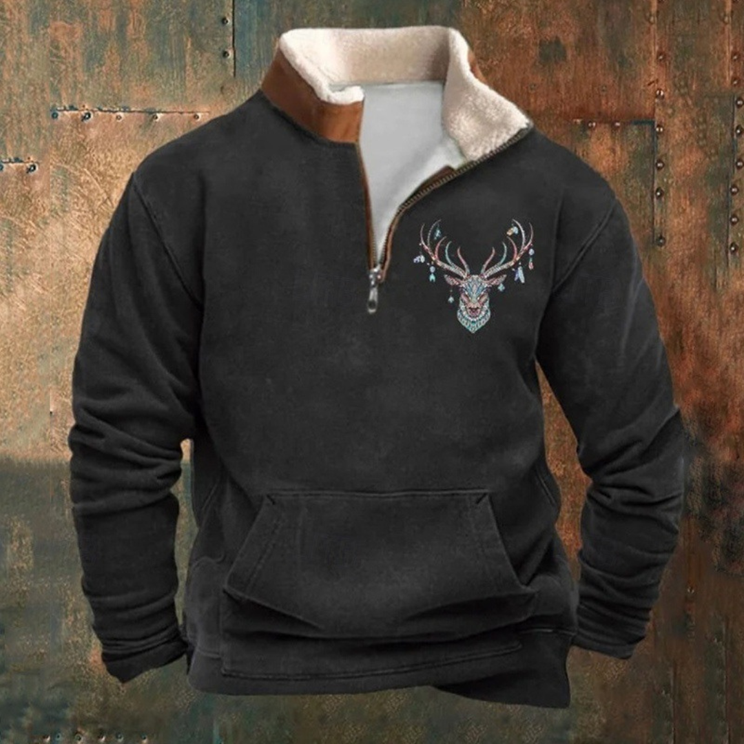 PIERRE™|MAGLIONE A QUARTO ZIP