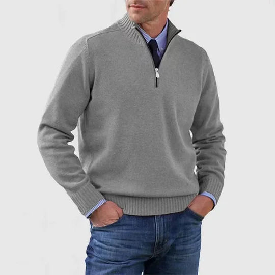 DERRICK™|MAGLIONE CON MEZZA ZIP