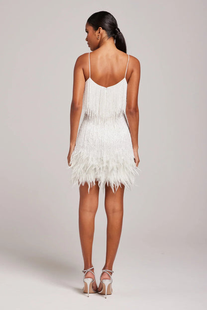 MIRELLA|MINI ABITO CON PIUME