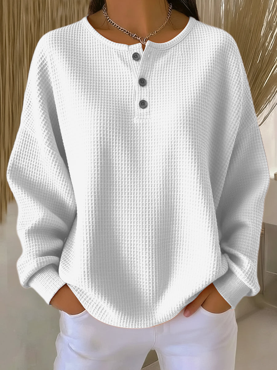 Snuvé™ - Ledig Rundhalset Sweatshirt