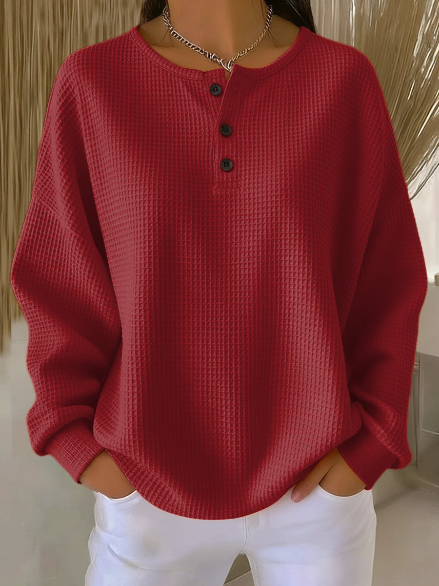 Snuvé™ - Ledig Rundhalset Sweatshirt