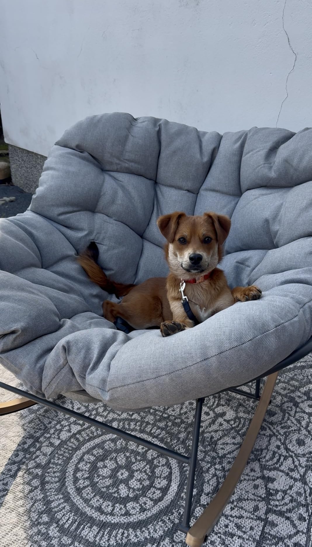 Vue latérale fauteuil bascule