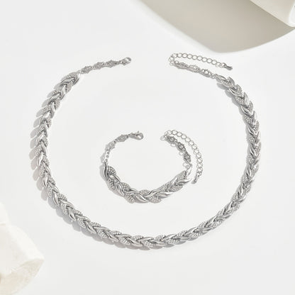 Elegante set con coda di pesce in vetro e strass