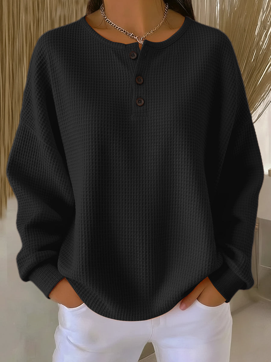 Snuvé™ - Ledig Rundhalset Sweatshirt