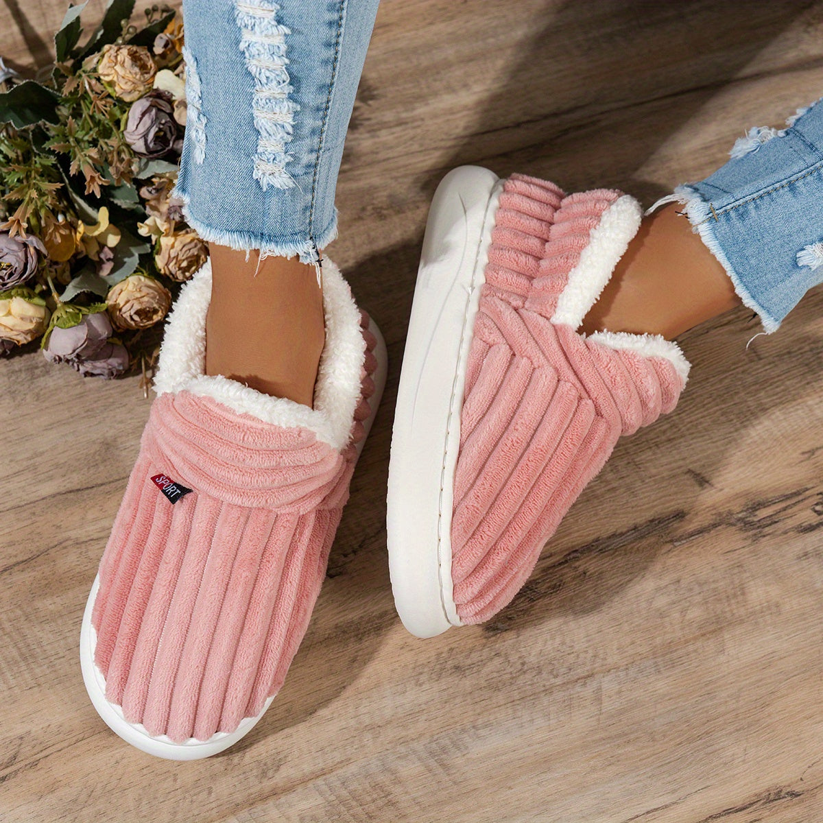 Bianca | Pantofole in peluche CozyStep