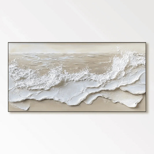 Abstract Textured Canvas Wall Art / Tidal Waves