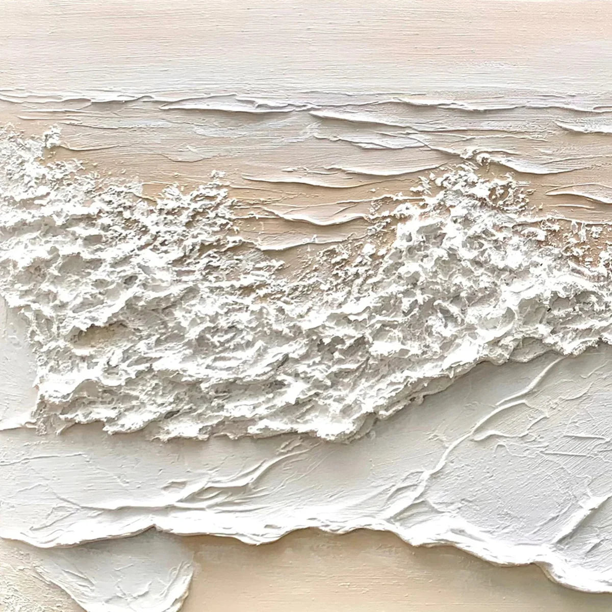 Abstract Textured Canvas Wall Art / Tidal Waves