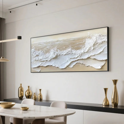 Abstract Textured Canvas Wall Art / Tidal Waves