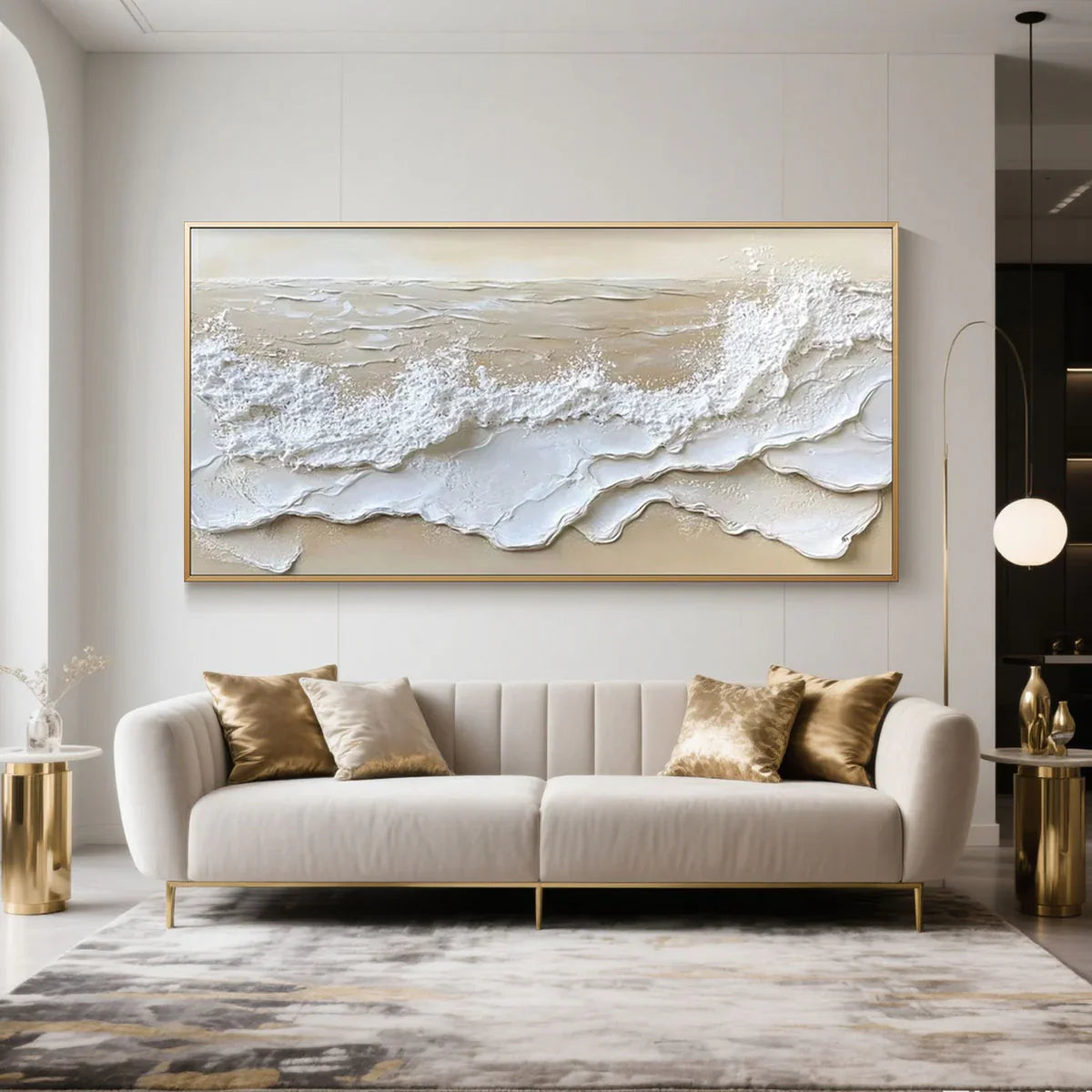 Abstract Textured Canvas Wall Art / Tidal Waves