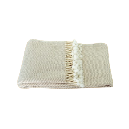 Fine Merino Wool Blanket / Beige