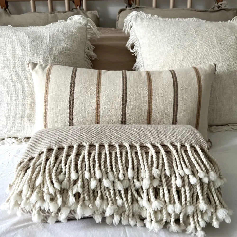 Fine Merino Wool Blanket / Beige