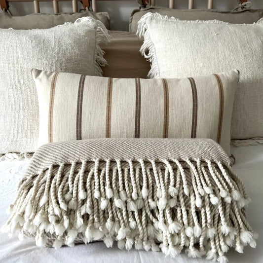 Fine Merino Wool Blanket / Beige