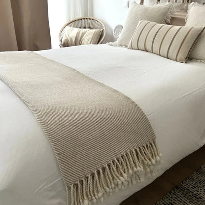 Fine Merino Wool Blanket / Beige