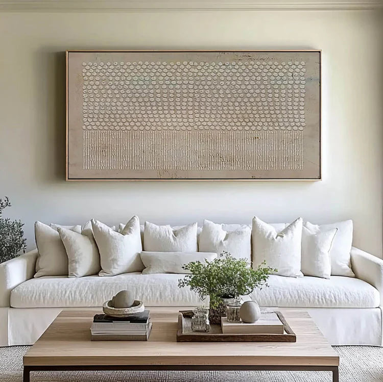 Wabi Sabi Geometric Wall Art / Beige