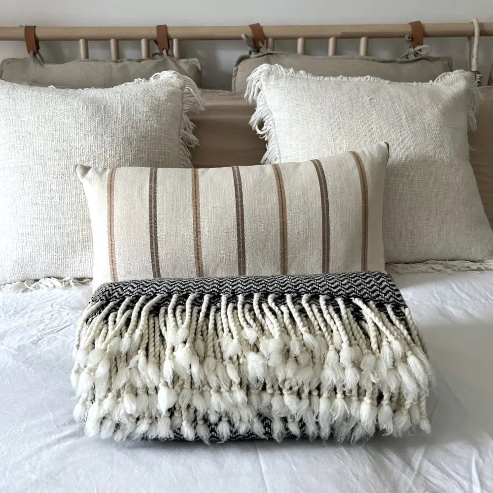 Fine Merino Wool Blanket / Black