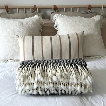 Fine Merino Wool Blanket / Black