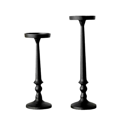 Iron Pillar Candle Holder / Black