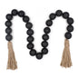 Oversized Wooden Bead Garland / Black 125cm