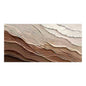 Minimalist Abstract Wave Canvas Art / Brown