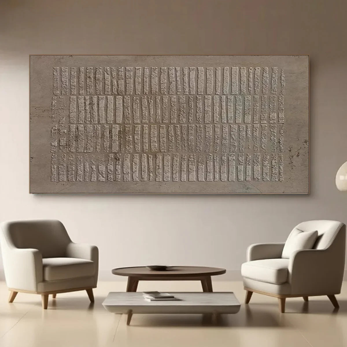 Wabi Sabi Geometric Wall Art / Brown