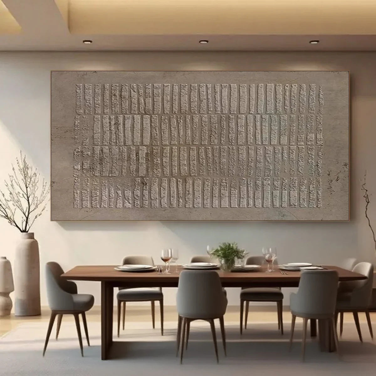 Wabi Sabi Geometric Wall Art / Brown