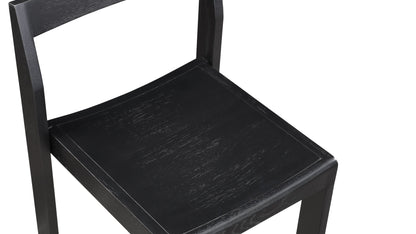 Plane Dining Chair (Set of Two), Black Oak