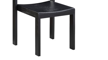 Plane Dining Chair (Set of Two), Black Oak