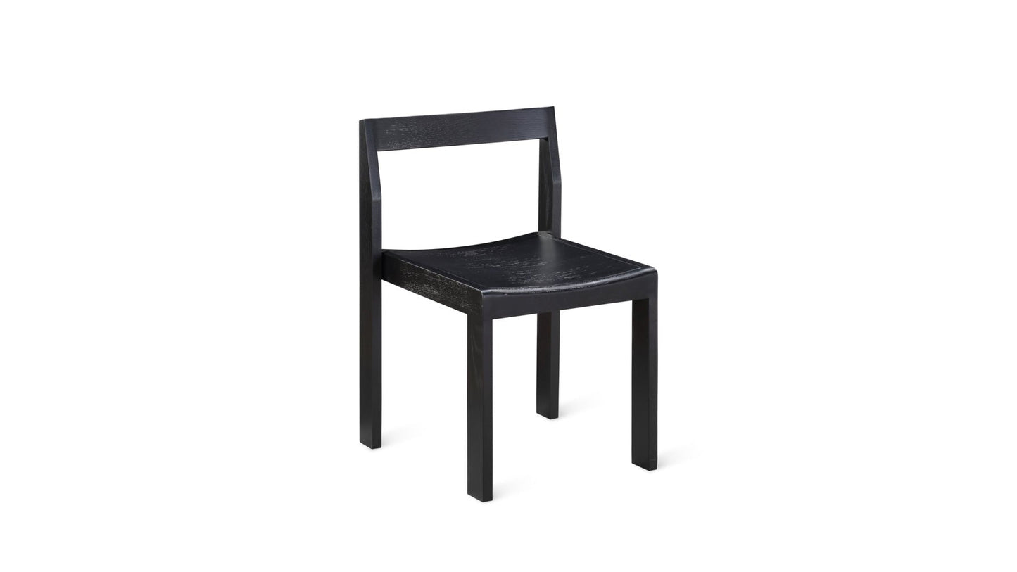 Plane Dining Chair (Set of Two), Black Oak
