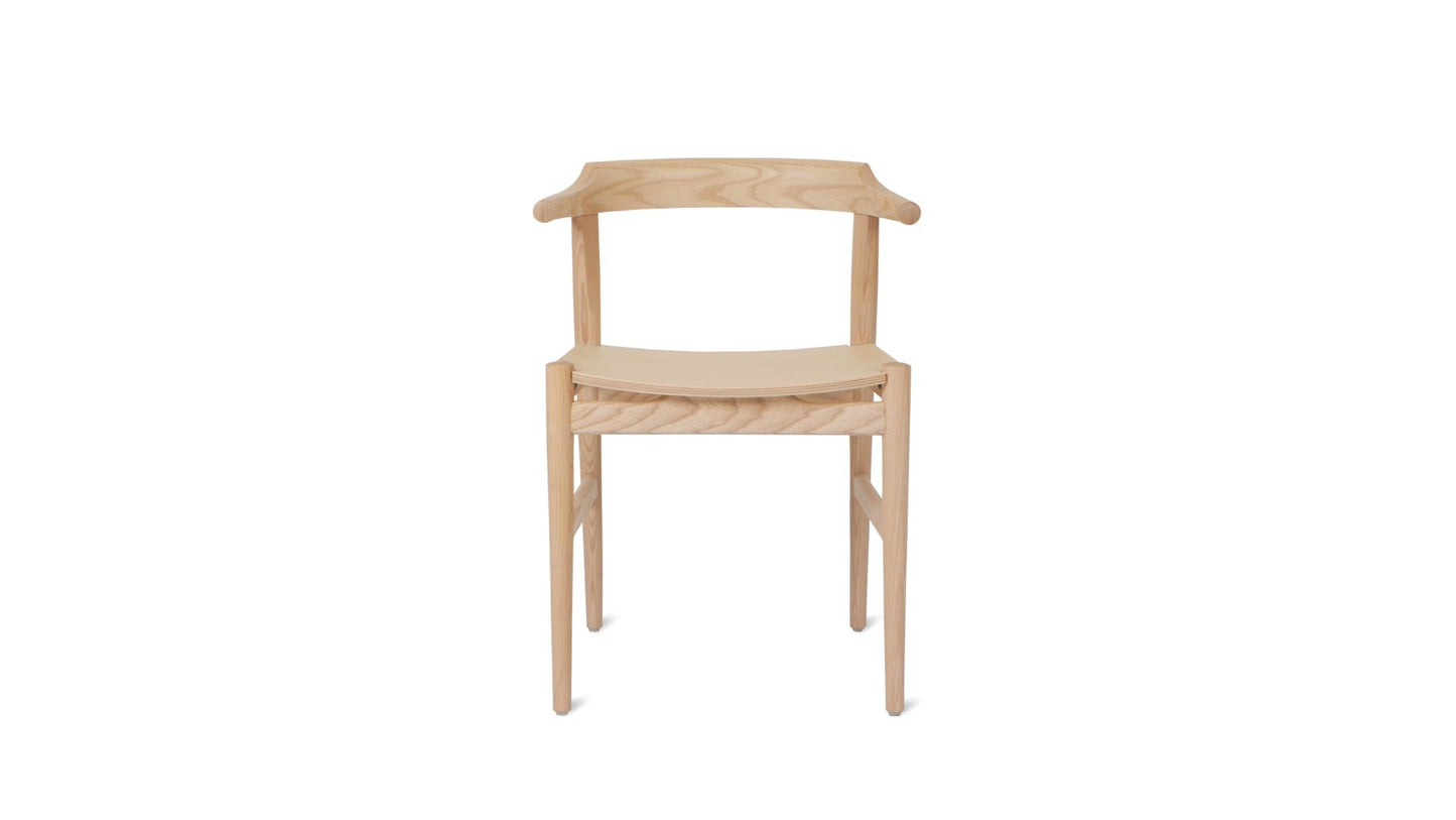 Tuck In Dining Chair, Wood Seat, Ash