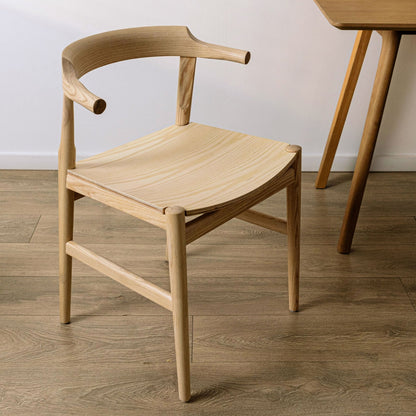 Tuck In Dining Chair, Wood Seat, Ash