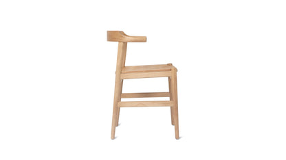 Tuck In Dining Chair, Wood Seat, Stained Oak
