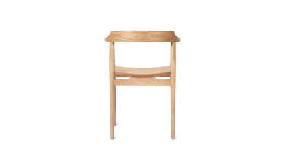 Tuck In Dining Chair, Wood Seat, Stained Oak