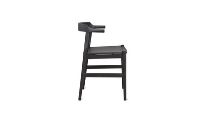 Tuck In Dining Chair, Wood Seat, Black Ash