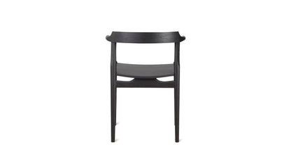 Tuck In Dining Chair, Wood Seat, Black Ash