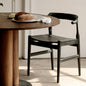 Tuck In Dining Chair, Wood Seat, Black Ash