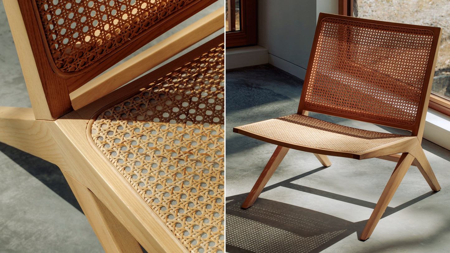 Endless Summer Lounge Chair, Natural Cane/Ash
